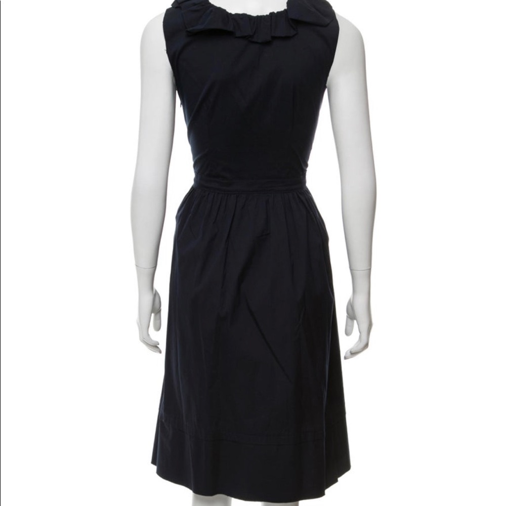 Prada Navy Sleeveless Ruffle Dress IT 42 NWOT - Picture 4 of 7